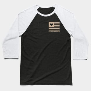 Heart Flag Baseball T-Shirt